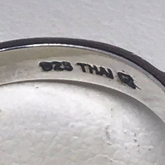 Vintage Thailand Purple Stone Ring Size 5.5  925 Sterling Silver - Picture 4 of 5